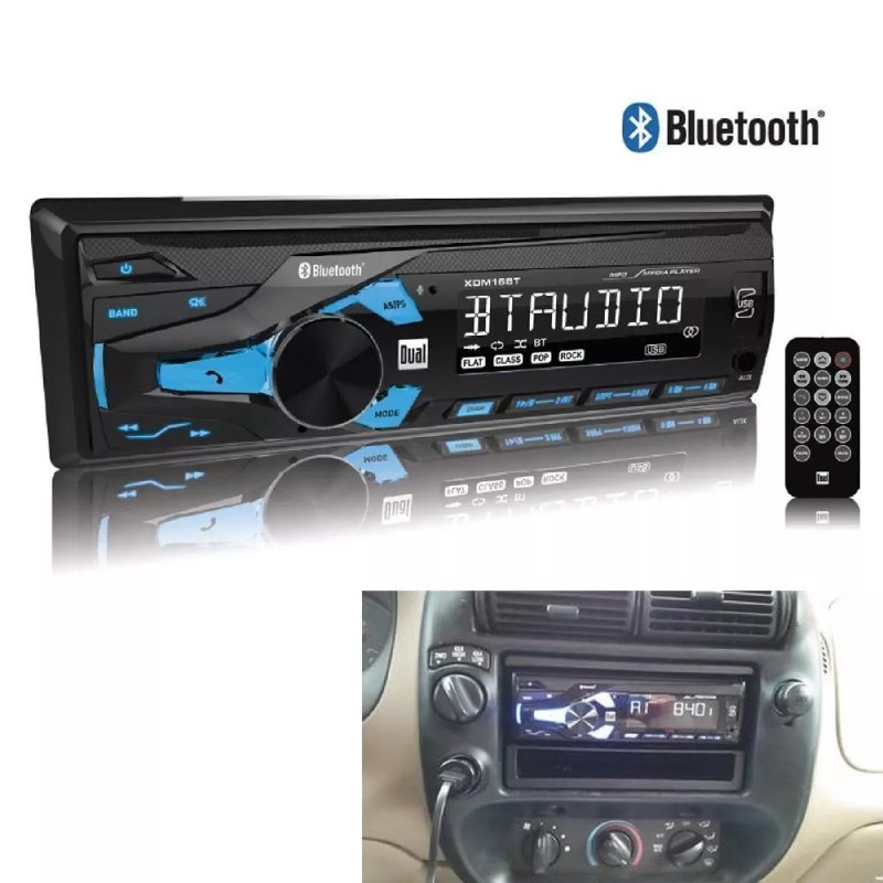 Dual Electronics radio bluetooth remote control AM-FM USB FRONT AUX