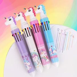 Cmecial Cmecial Unicorn Pen Set With Case, Rainbow Unicorn Pens for Girls, Cute Pens for Girls, Fun Pens Cute Pens For Kids, Multicolor Pen Kids, Unicorn Multicolor Pen for Kids, Multicolor Pen Unicorn