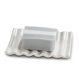 Abbott Collection 27 Ridged Soap Dish-Wht-5" L, White