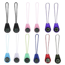 HARY Set di mini bussole per bambini, 12 pezzi, con portachiavi e cordino, multicolore, portatile, leggera, per bambini, escursionisti e campeggiatori