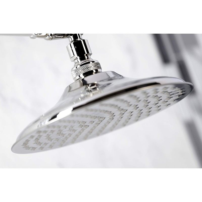 Kingston Brass K136K6 Shower Scape 7-3/4-Inch Round Raindrop Brass Shower