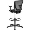 Flash Furniture Harper Ergonomic Mid-Back Mesh Drafting Chair with Black