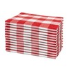 Holidays Cloth Dinner Napkins - 12 Pack, 20"x20", 100% Cotton Christmas Dinner Napkins with Plaid Pattern - Reusable, Washable & Environment-friendly Gingham Cloth Red Napkins for Parties and Weddings