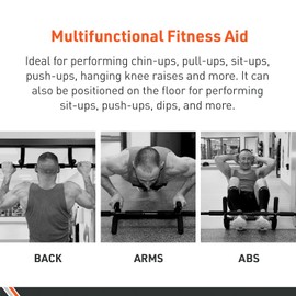 Body Sport 3-In-1 Pull-Up Bar for Doorway, Upper Body Fitness Workout Bar – 300 lb. Max Limit, Multi-Grip Exercise Bar – Portable Fitness Trainer for Home Gym