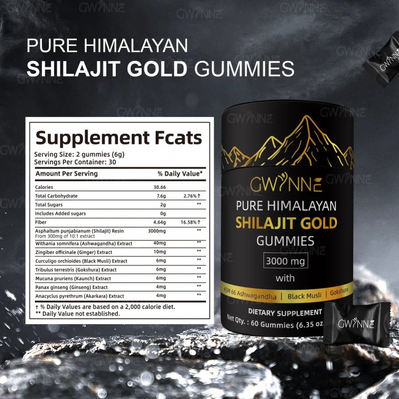 Gwynne Himalayan Pure Himalayan Gummies 3000mg Apto Para Hombres Y