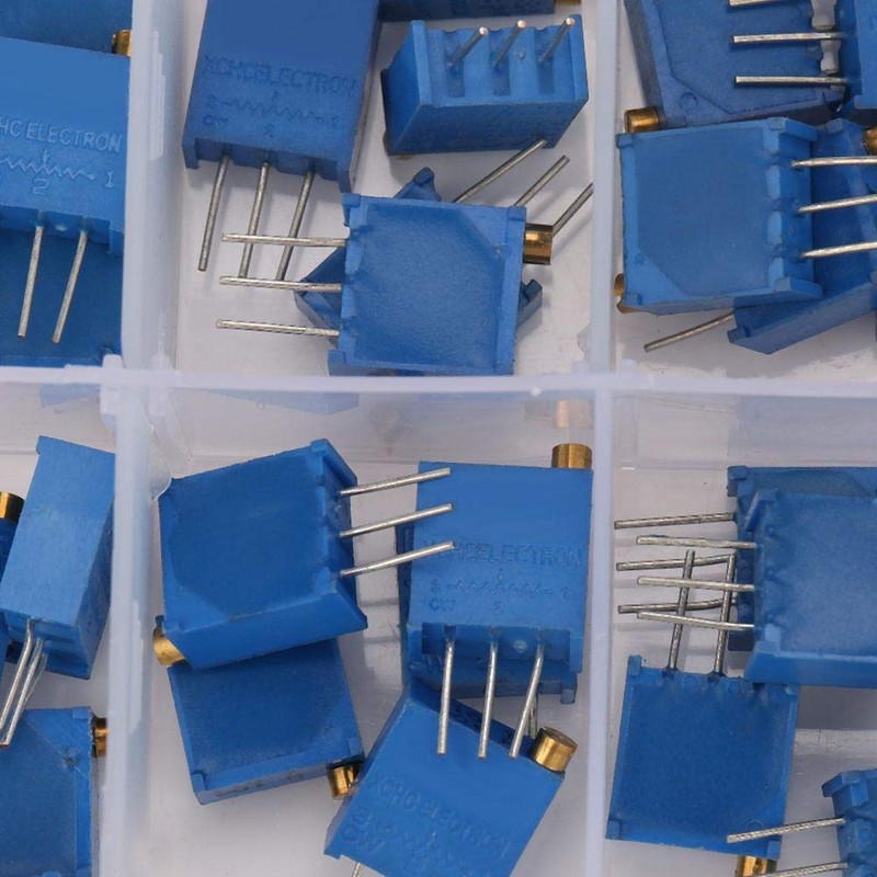 Kit Trimpot, 10 Valores 100ohm ~ 200K ohmio Resistor Variable