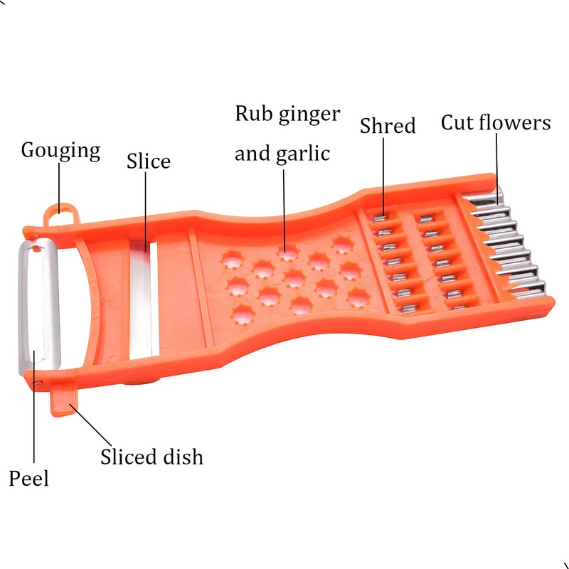 2Pcs handheld Plastic Multifunction Kitchen Peeler Grater Slicer Tool,for Vegetable,