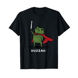 Huzzah Frog Knight Funny Sword Meme Quote T-Shirt