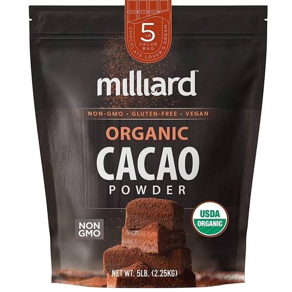 Milliard Organic Cacao Powder / Non-GMO and Gluten Free / 5 lbs.
