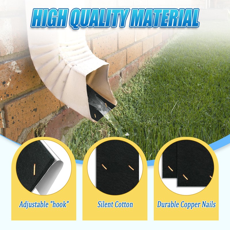 Joewuzun 4pack 11.8" x 3.5" Gutter Noise Dampener Rain Gutter