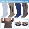 Tarpop 4 Pairs Men Zipper Compression Socks Colorful 20-30mmhg Compression