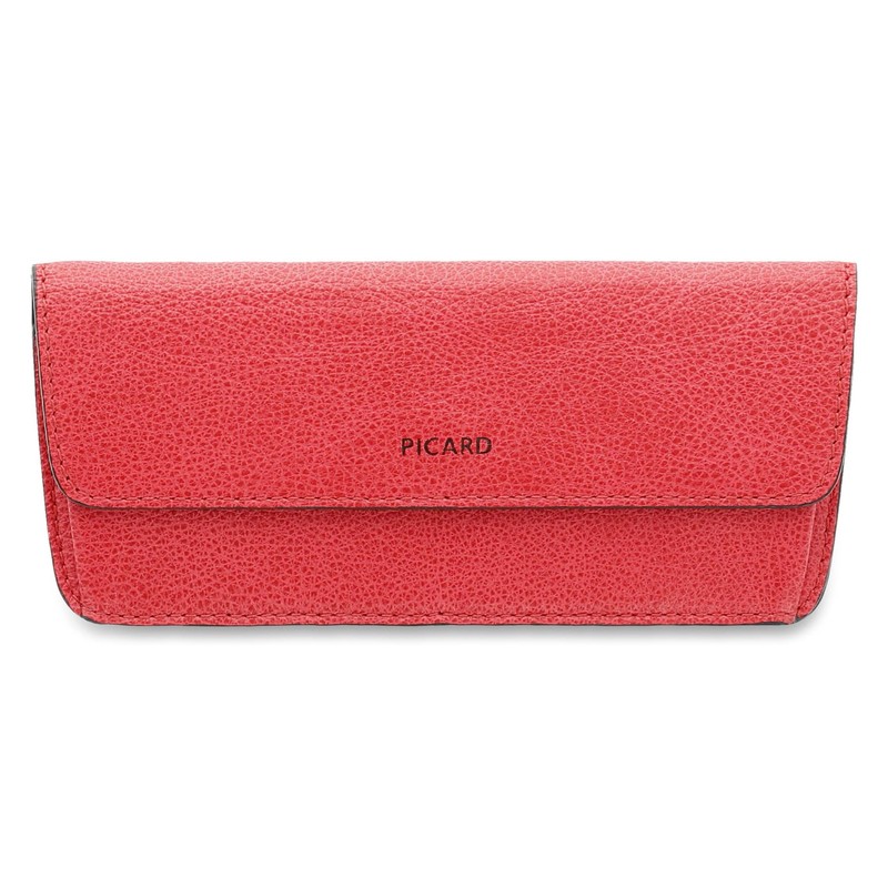 Picard Women's Glasses Case Button Real Leather Medium with Press