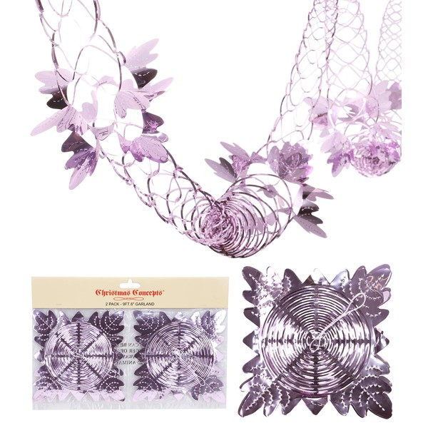 Christmas Concepts® Pack Of 2 9ft Garland Festive Hanging Decorations