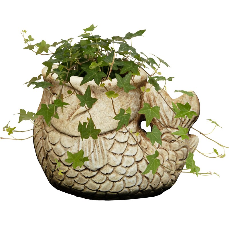 Classic Home and Garden 260023-C147 Largemouth Bass Succulent Planter, Sand