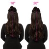 OMGREAT Ombre Hair Extensions Long Wavy Curly Synthetic Hair Piece
