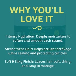 Strands of Faith Hair Moisturizing Cream | Hydrates & Revitalizes Dry, Brittle Hair | Lightweight Formula with Kukui & Baobab Oils, Elasticity & Shine | Daily Use for Manageable, Soft Strands | 12oz