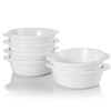 Foraineam 8 Pack 10 Ounce Porcelain Souffle Dishes with Double