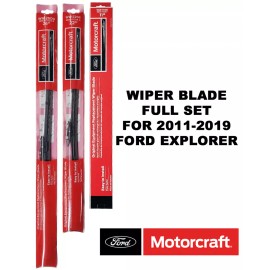Motorcraft Wiper Blades Genuine OEM Full Set of 3 For Ford Explorer 2011-2019