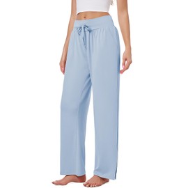 Kivdol 3 Pack Women's Lounge Pants Wide Leg Yoga Sweatpants with Pockets High Waisted Drawstring Lounge Loose Workout Jogger