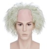 BUYOGET Cosplay Wigs Mens White Blonde Short Curly Wig Mad
