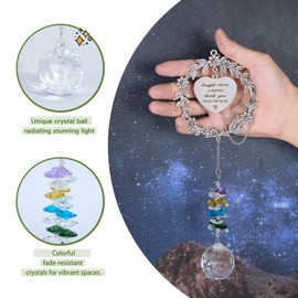 Thank You Sun Catcher Gifts with Engraved Message - Unique Appreciation Gift/Thank You Gift for Women, Friends, Coworkers, Teachers- Gratitude Gifts Hanging Crystal Suncatcher Ornament