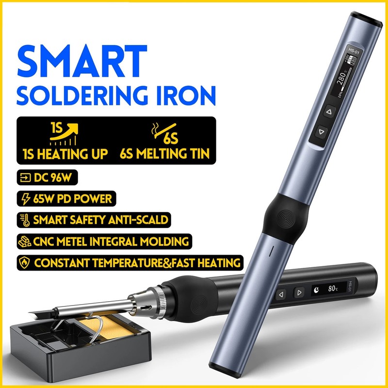Electric Soldering Iron Kit Digital Display Temperature Adjustable Fast Heating