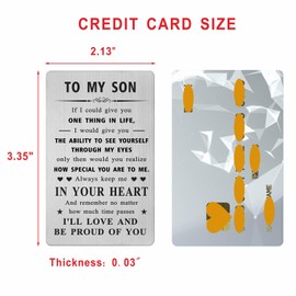 Gezxin Son Christmas Card- Merry Christmas Xmas Card Gifts for Son from Mum and Dad- To My Son Birthday Valentines Father's Day Wedding Easter Graduation First Day Of School Presents