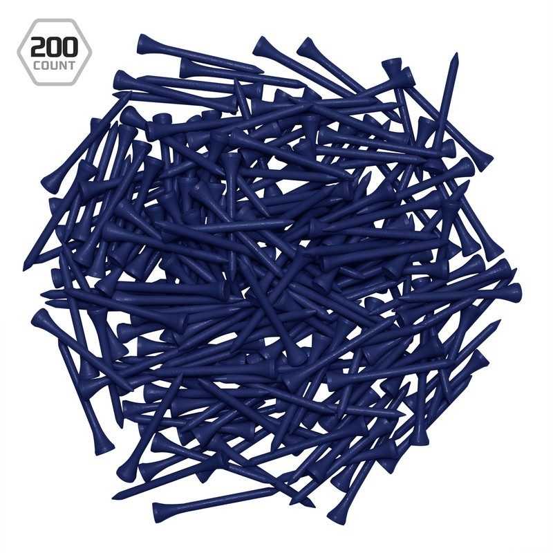 IZZO Golf Wood Golf Tees, 1.75 Inch, Dark Blue (Pack