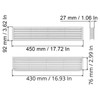 18x4'' Inch Bathroom Door Air Vent Grille Two Sided White