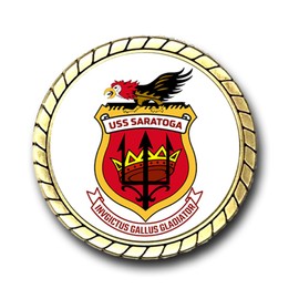 Military Productions USS Saratoga CV-60 US Navy Challenge Coin