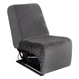 ULTICOR 7-Piece L Shape Sectional Recliner Sofa Covers, Velvet Stretch Reclining Couch Covers for Reclining L Shape Sofa, Thick, Soft, Washable (Dark Grey, 1 Additional seat)