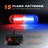 Doxmall LED Strobe Light for Trucks,8Pcs Red Blue Emergency Grill