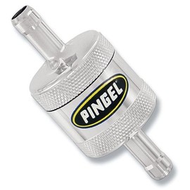 Pingel In-Line Fuel Filter 5/16in. Aluminum Machined Satin-Finish Fue Ss1p