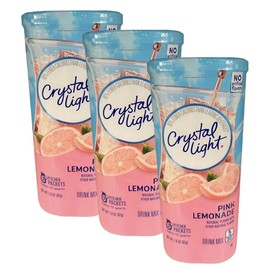 Crystal Light Pink Lemonade Drink Mix 2.2 oz Lot Of 3 5 Pitcher Packets Ea