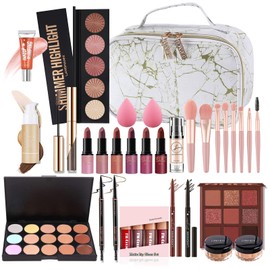 Complete Set of Make-Up Box, Professional Beauty Make Up Set with Eyeshadow, Lip Gloss, Concealer, etc., Multifunctional Cosmetic Products Set for Teenage Girls Women