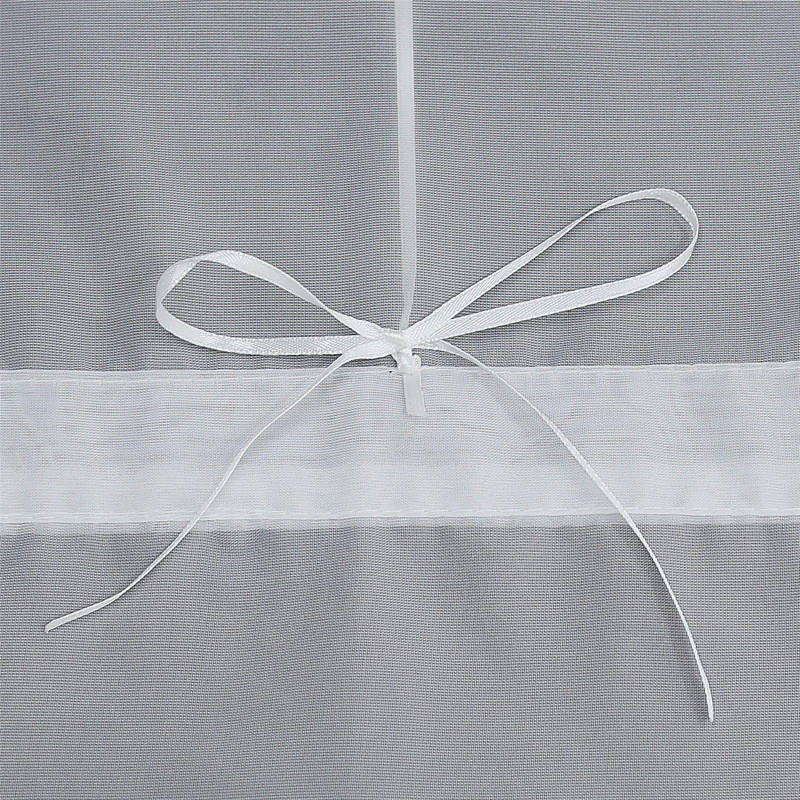 ESLIR Roman Blind, Kitchen Roman Curtain with Drawstring, White Voile