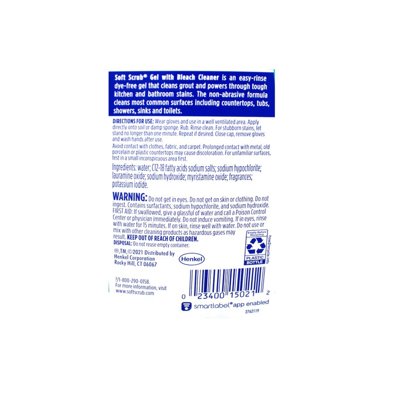 Soft Scrub Soft Scrub Gel Cleanser with Bleach -12.6 Fl