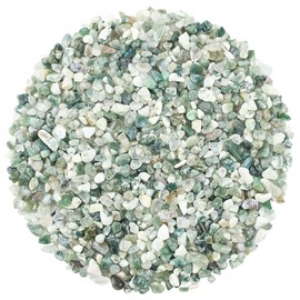 ZHIYUXI Aquatic Agate Crystal Chips Bulk Fish Tank Decorations Aquarium Rocks Gravel Vase Filler Stones Crystals for Candle Making Witch Kit Gravel for Plants Quartz Sand Gemstone 0.22 lbs