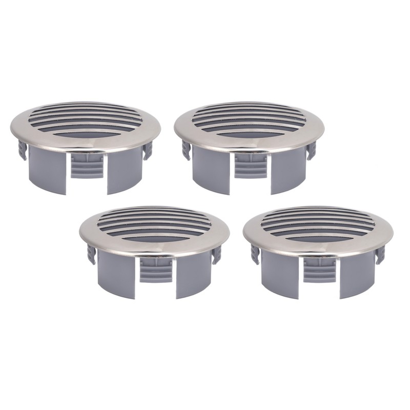 4pcs Stainless Steel Air Vents Louvered Grille Cover Vent Hood