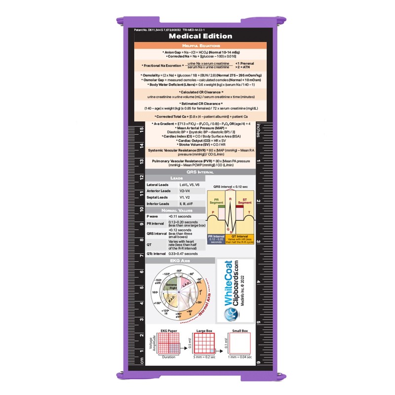 Whitecoat Clipboard® Trifold - Lilac Medical Edition