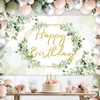 Avezano Sage Green Birthday Backdrop Greenery Eucalyptus Leaves Birthday Party
