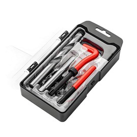 KVAEY - Juego de 15 piezas de reparación de roscas, M12 × 1.25 juego de herramientas de reparación de roscas métricas para reparación de automóviles, kit de inserción de reparación de roscas con llave