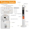1500W Oscillating Ceramic Tower Space Heater 3D Flame Portable Electric