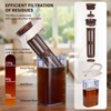 HOUSEASSIST Cold Brew Coffee Maker with 350-Mesh Fine Filter, 34oz