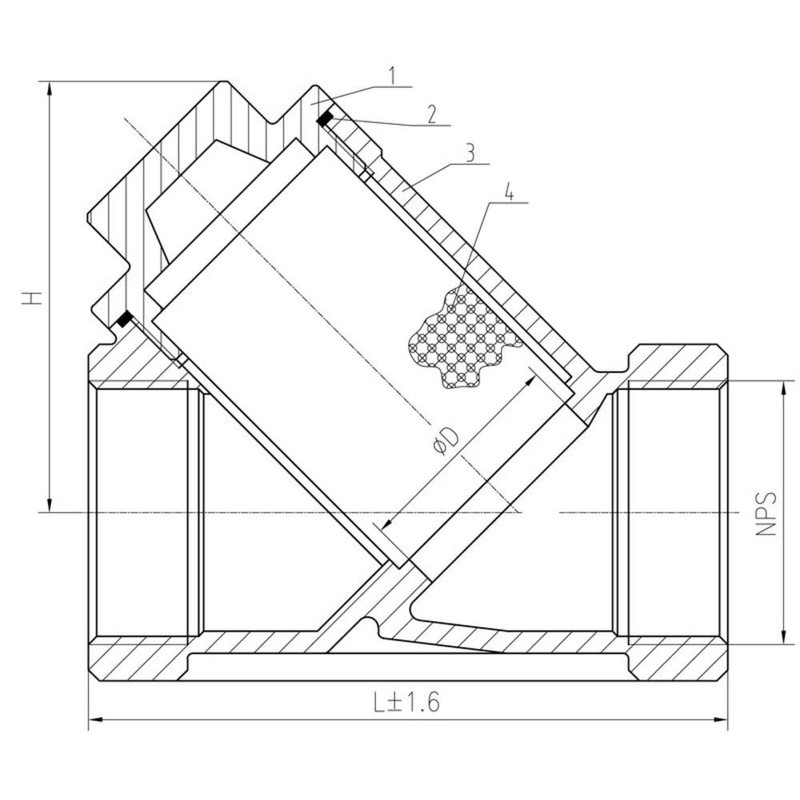 Duda Energy 1/2" Inline Y Filter Fitting 200 Micron 80