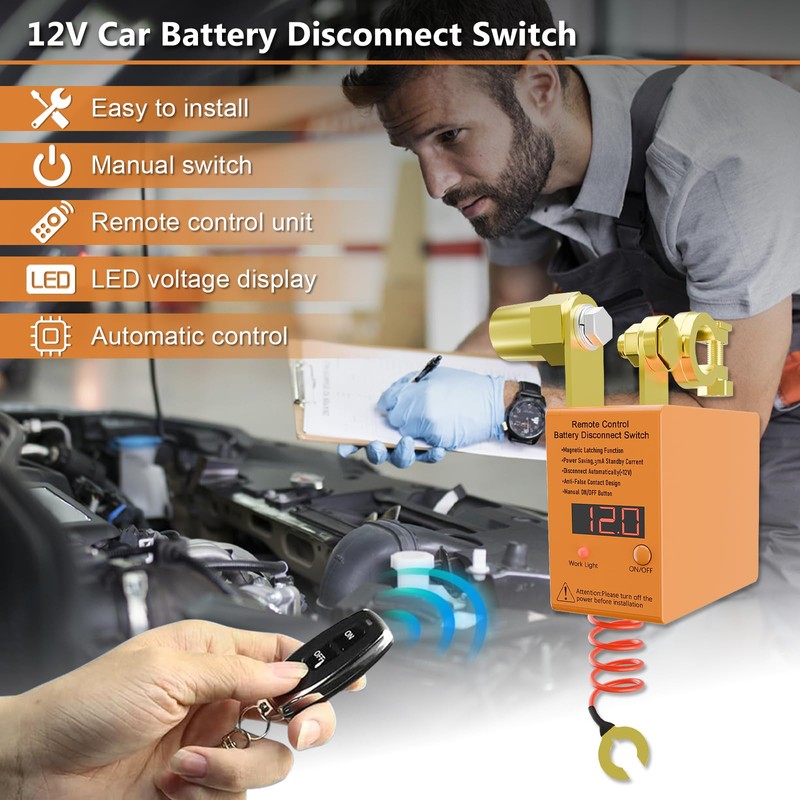 Remote Battery Disconnect Switch 12v, 240A, DZSSCY Upgrade Smart Voltage