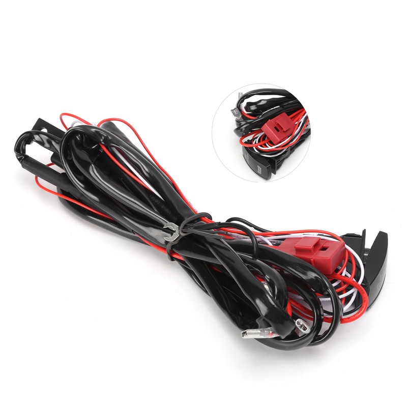 40A 12V LED Spotlights Wiring Harness 1-to-2 IP67 Waterproof for