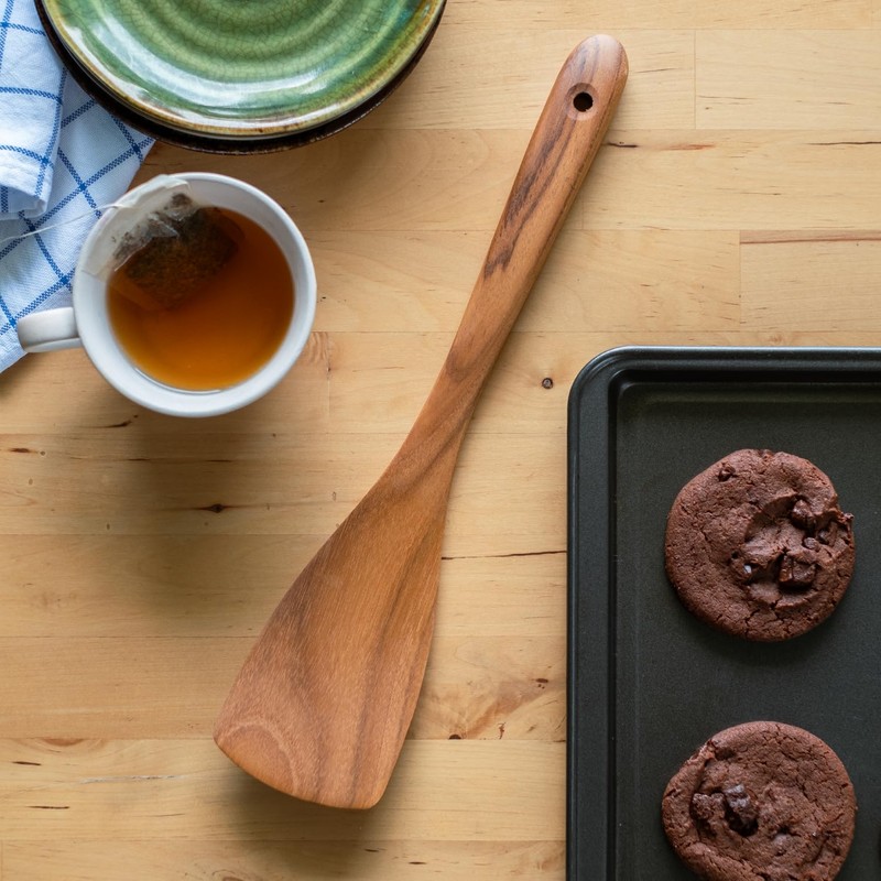 FAAY Teak Wooden Turner, Saute Paddle, Spatula, Compact - XL