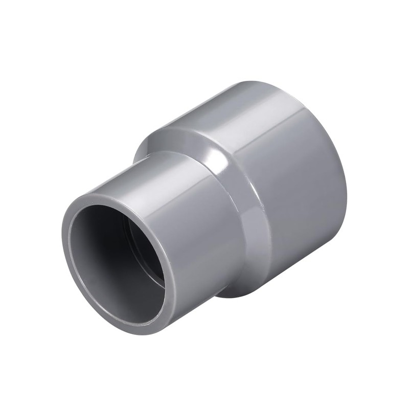 sourcing map PVC DWV Reducing Coupling Schedule 40 Gray 32mm