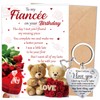 Luvart Fiancee Birthday Card for Her - 2Pcs Fiancee Gifts,